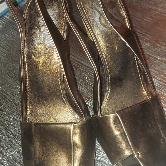 YSL YVE SAINT LAURENT 6 36.5 LEATHER HEELS SHOES - Picture 9 of 11